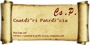 Csatári Patrícia névjegykártya